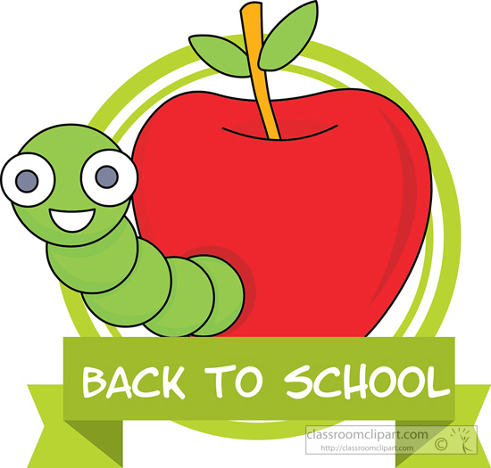 Back to School/Apple with worm
